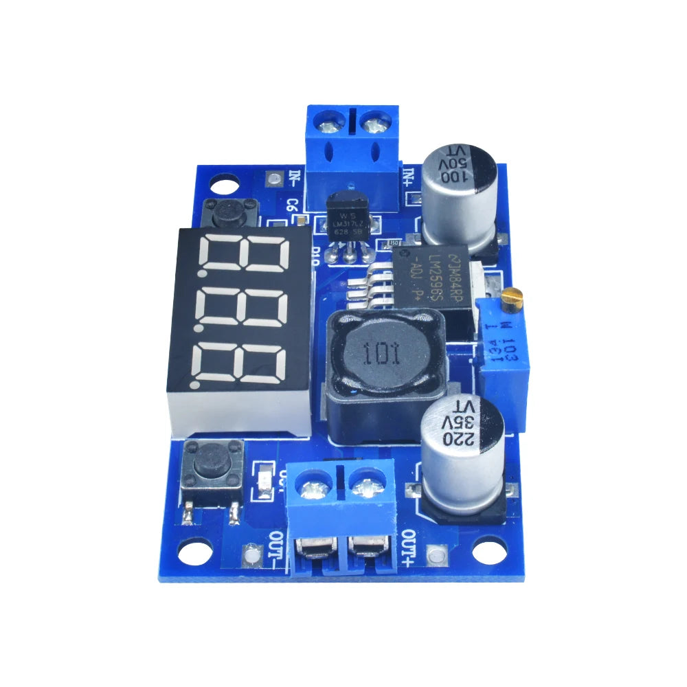 LM2596 DC DC Step Down Converter Voltage Regulator 4.0~40 to 1.25-37V Buck Adapter LED Display Voltmeter Adjustable Power Supply Oasis Select