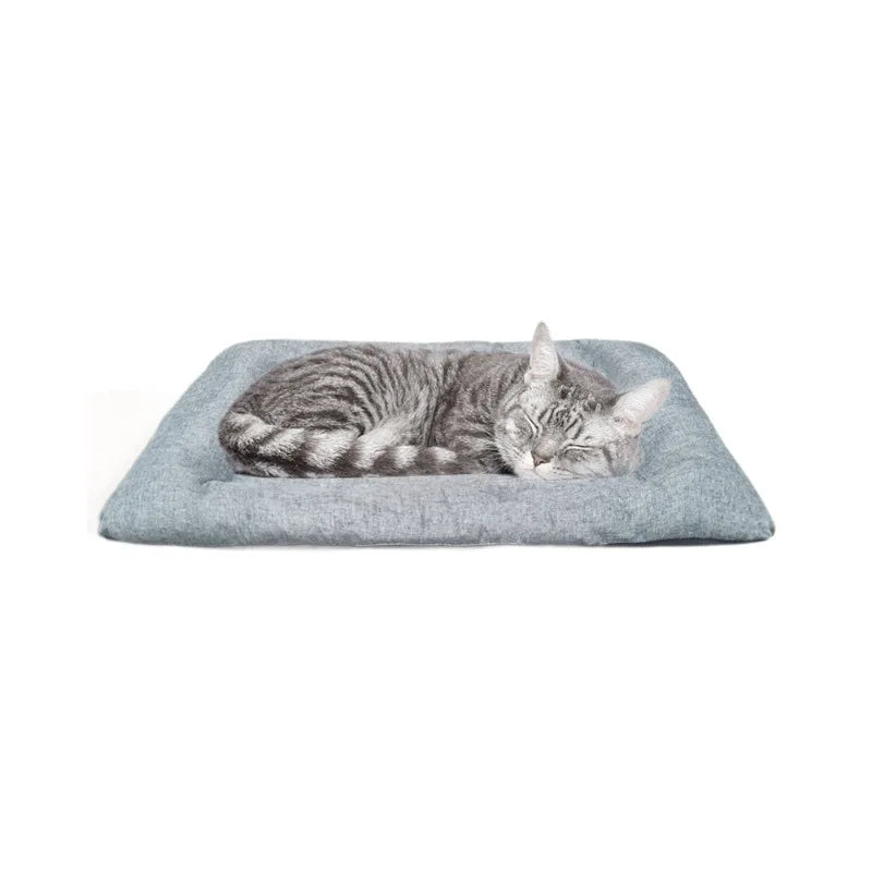 Square Dog Bed, All-season Pet Bed, Cat Bed, Summer Cotton and Linen Breathable Pet Mat Oasis Select