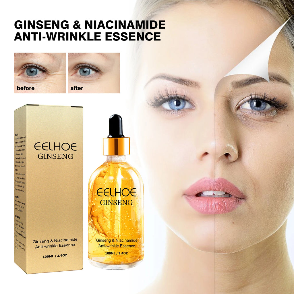 Ginseng Essence Anti Wrinkle Lifting Firming Fade Fine Lines Moisturizing Lightening Hyaluronic Acid Niacinamide Facial Serum Oasis Select
