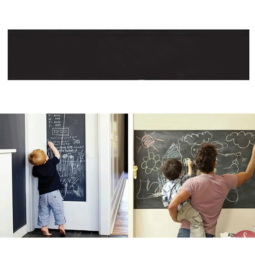 Blackboard Stickers Chalk Board Erasable PVC Adhesive Blackboard With Chalk Wall Sticker Chalk Board Draw Stickers 45x200CM Oasis Select