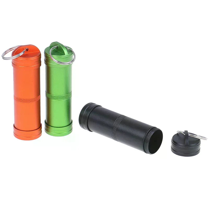 1PC Mini Waterproof Capsule Seal Bottle Outdoor EDC Survival Pill Box Tank Case Oasis Select