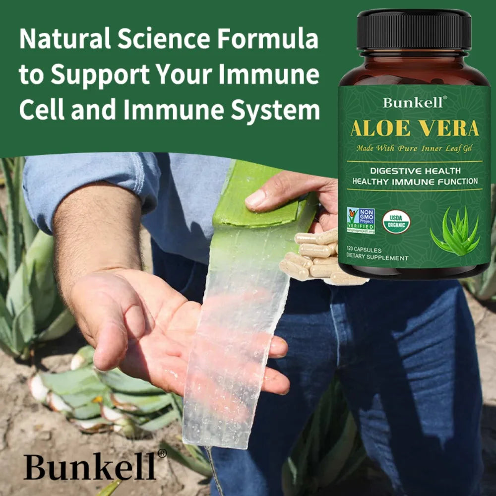 Aloe Vera Extract Capsules – Digestive Support, Non-GMO 120ct Herbal Supplement Capsules Oasis Select