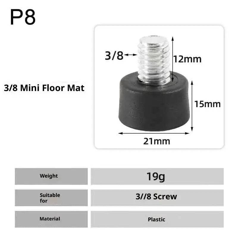 1Pc Universal Anti-slip Rubber Foot Pad Feet Spike 3/8 Inch 1/4 Inch M8 Photography Accessories For Tripod Monopod Oasis Select 8