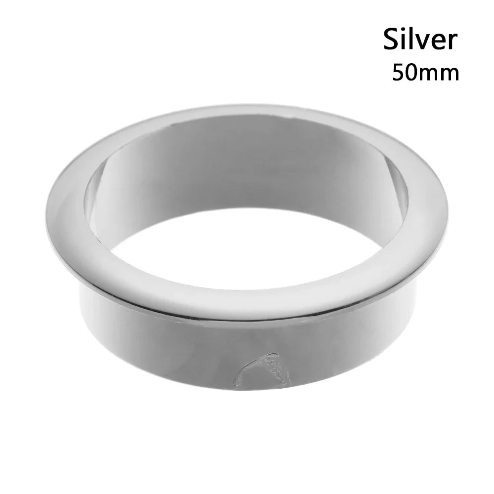 25-80MM Computer Grommet Table Cable Outlet Port Desk Wire Hole Cover Buckle Line Organizer Desk Table Cable Fastener Hardware Oasis Select 50mm silver