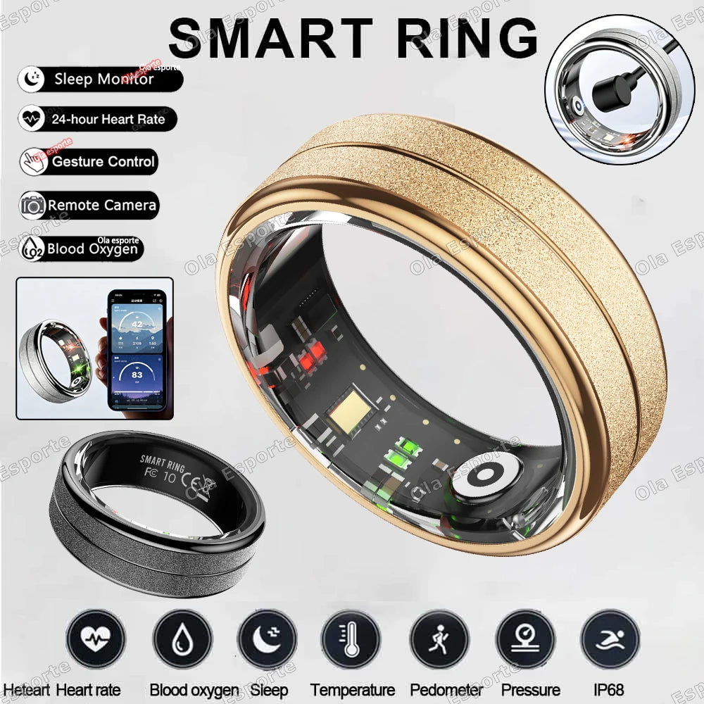 AI Smart Ring – Heart Rate, SpO₂ & Sleep Monitor | Waterproof