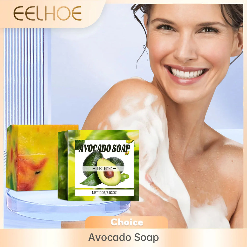 Avocado Soap Body Cleansing Moisturizing Oil Control Smoothing Skin Tender Skin Even Tone Remove Dirt Rejuvenated Skin Body Care Oasis Select