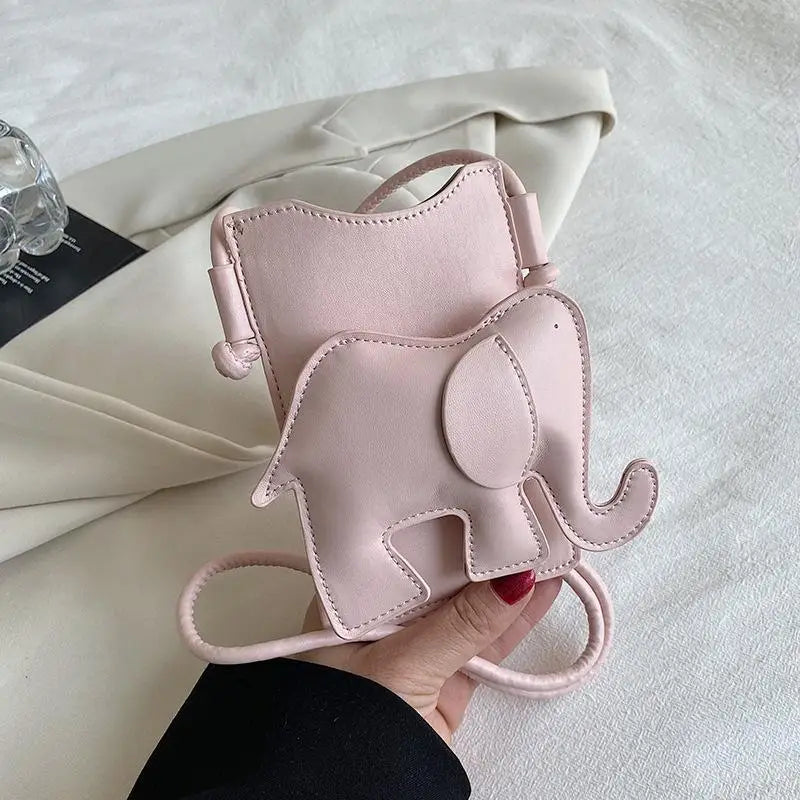 Elephant Mini Crossbody Bag – PU Leather Coin Purse for Women