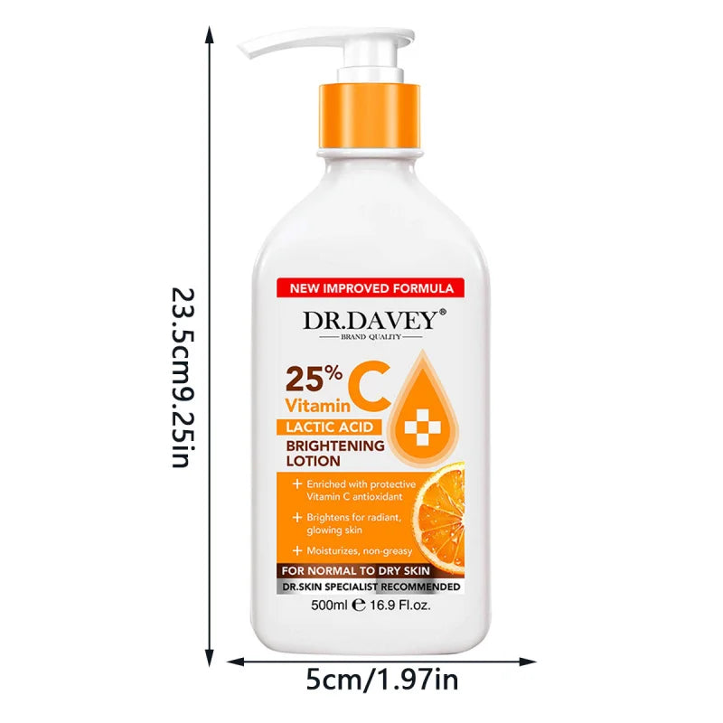 DR.DAVEY 500ml Vitamin C Body Lotion – Brightening & Moisturizing