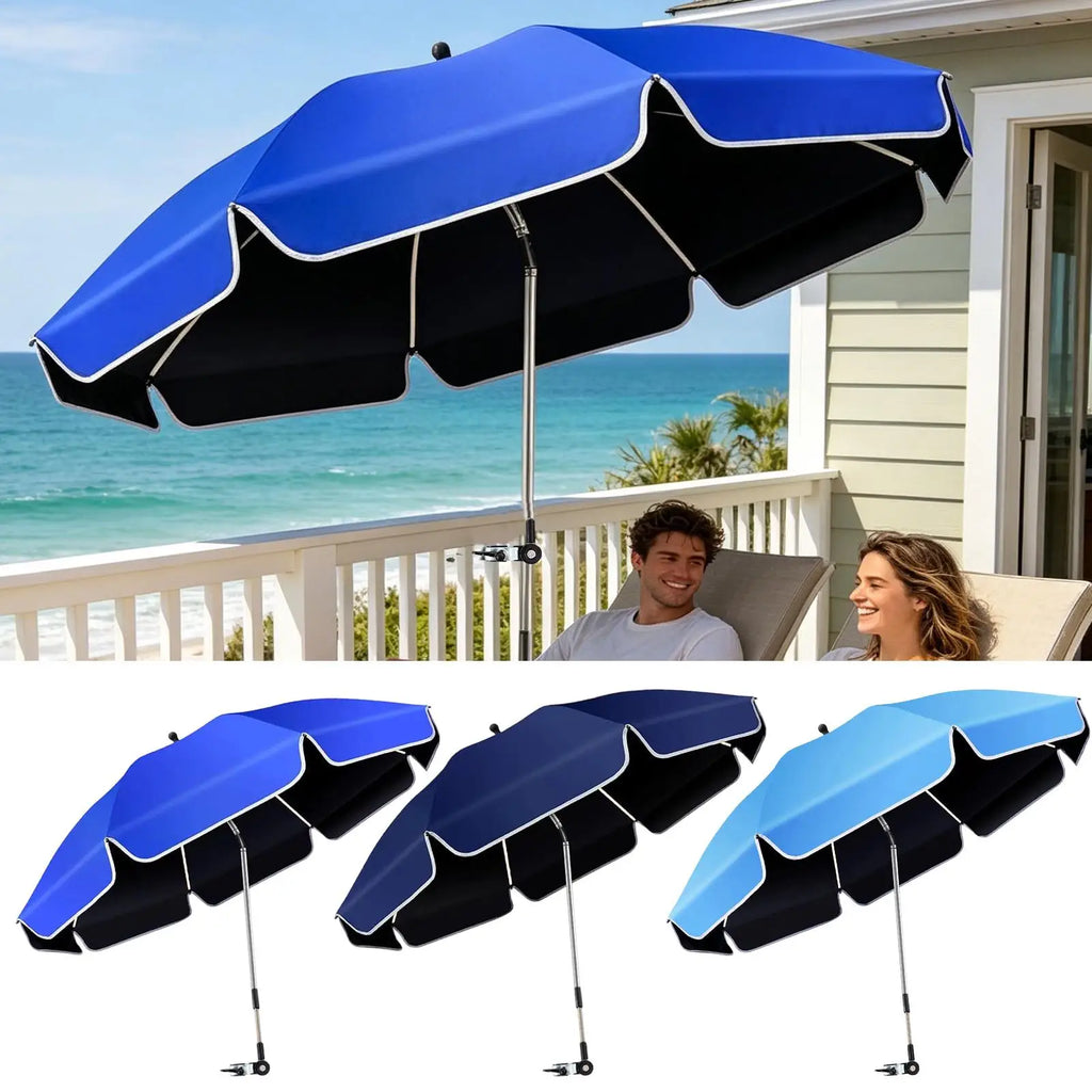 360° Clip-On Chair Umbrella | UV Canopy Beach & Camping