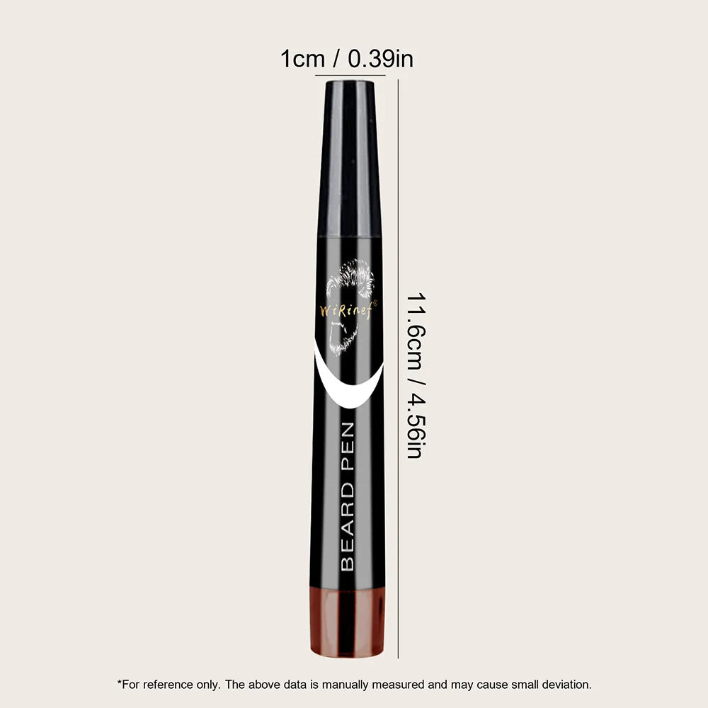 Beard Pen Filler Single Piece or Set Barber Styling Pencil Waterproof Black Hair Enhancer Brush Cosmetic Repair Tool Oasis Select Pen-brown