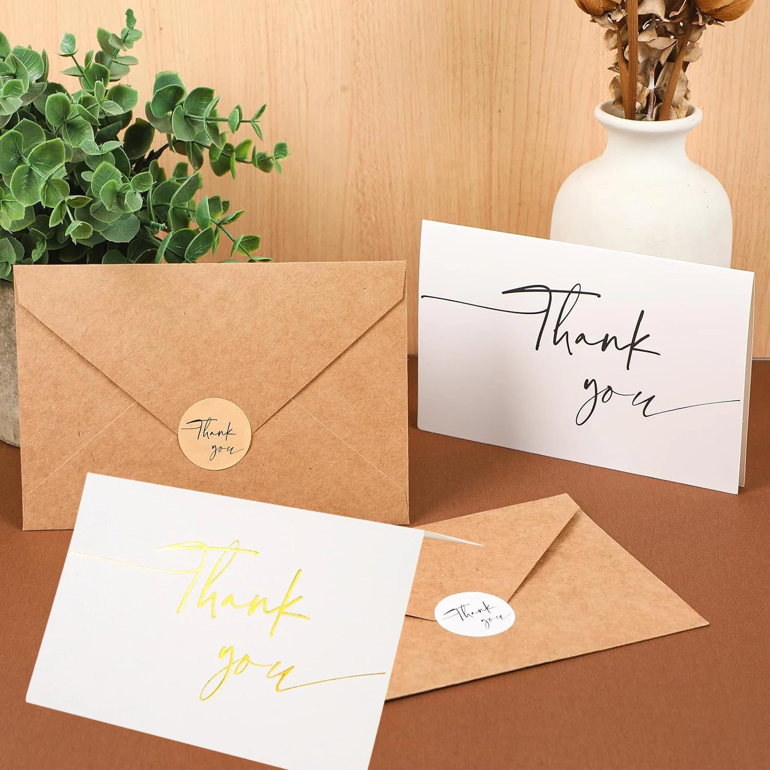 20-pack Thank You Cards Bulk with Envelopes & Stickers Perfect for Business, Weddings, Baby & Bridal Showers, Graduations Oasis Select
