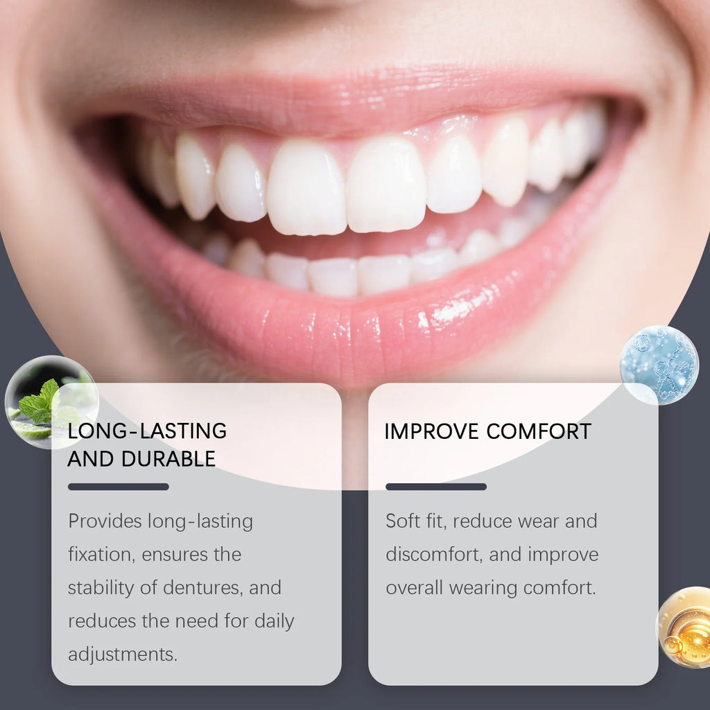 Denture Fixative Adhesive - Daily Enhances Oral & Teeth Aesthetics, Ensures Comfort & Natural Look, Boosts Smile Appeal Oasis Select