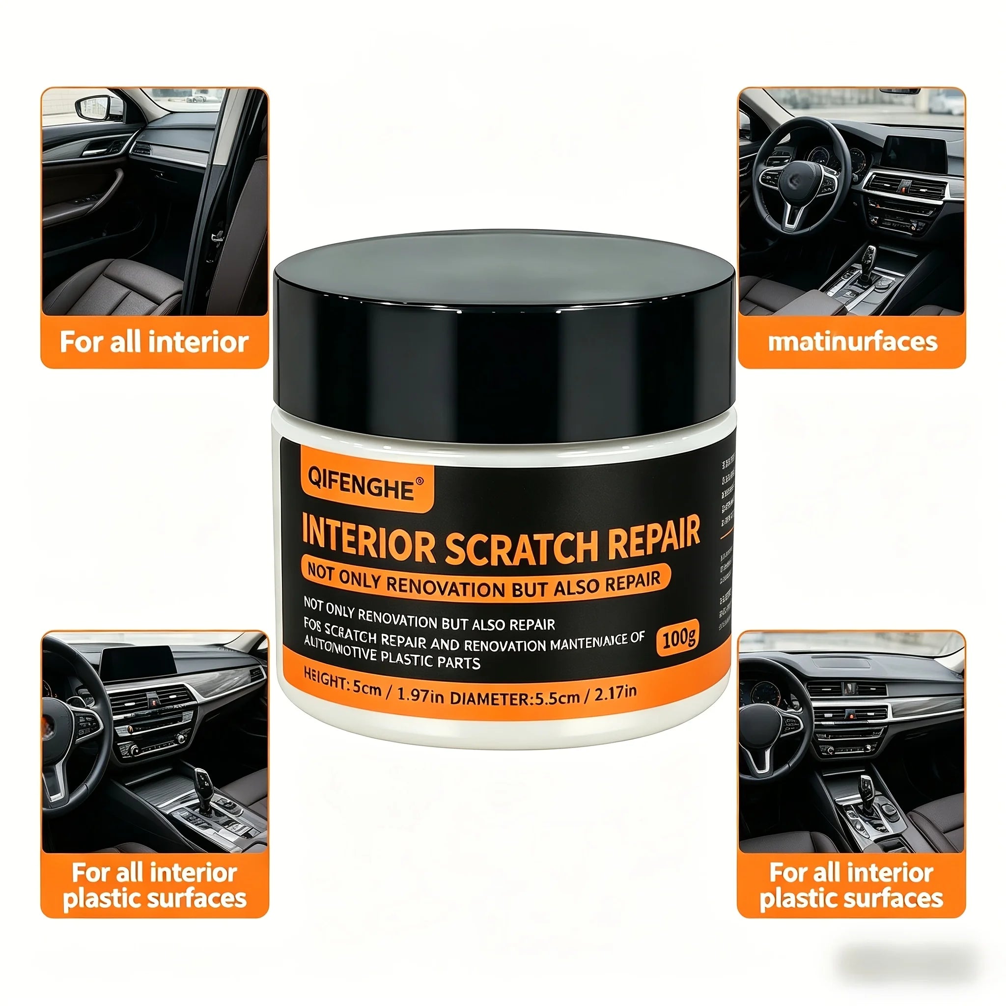 Interior Scratch Repair Paste – Dashboard, Leather & Plastic