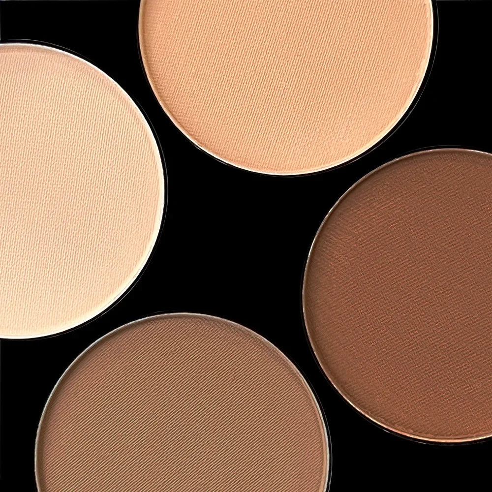 6-Color Highlight & Contour Powder Palette with Brush