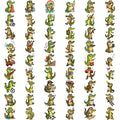 54pcs Cartoon Crocodile Temporary Tattoo Stickers – Waterproof