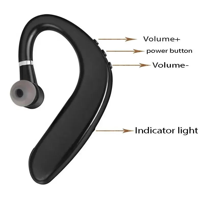 S109 Wireless Bluetooth Headset Single Ear Left and Right Ear Wear Ear-Mounted for iPhone Samsung Xiaomi Phones In-ear Earphones Oasis Select