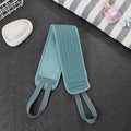 Exfoliating Back Scrubber, Long Handle Bath Scrub Strap for Shower, Double-Sided Body Washcloth for Deep Cleansing Hand Towel Oasis Select Blue