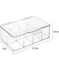 Tea Bag Storage Box Office Multifunctional Storage Box with Lid Acrylic Organizer Coffee Bag Compartment Box Storage Box Oasis Select 8 compartments with