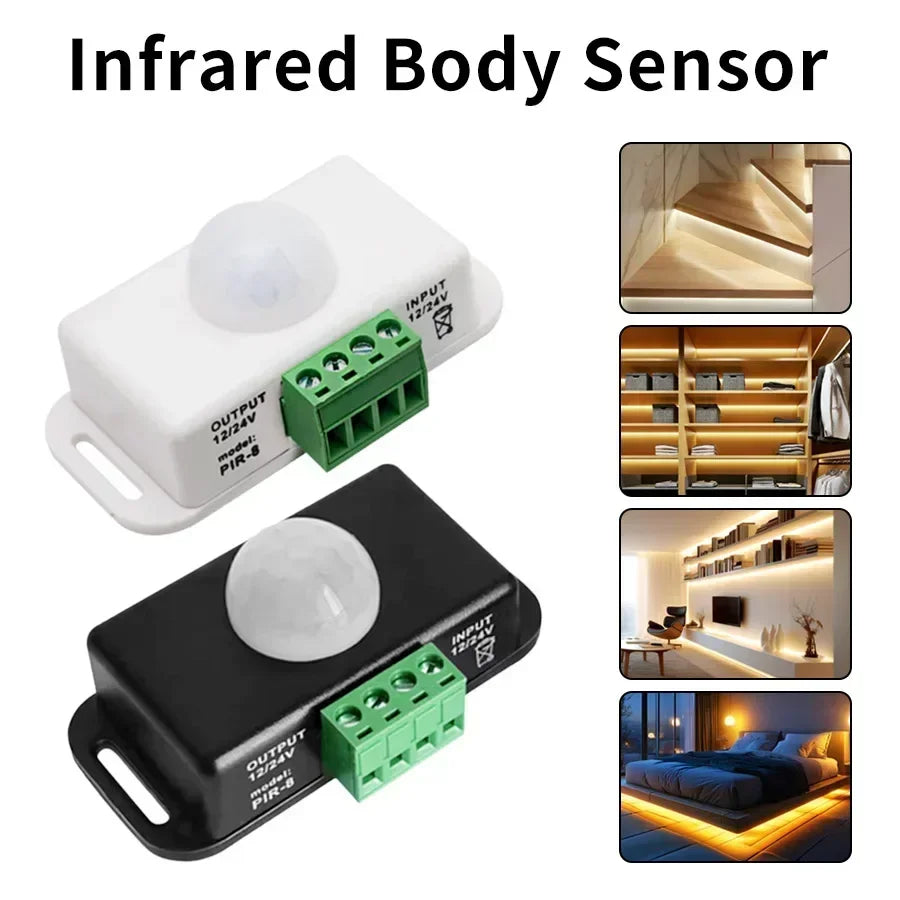 DC 12V-24V PIR Motion Sensor Switch for LED Strip Lights PIR Motion Sensor Switch Oasis Select