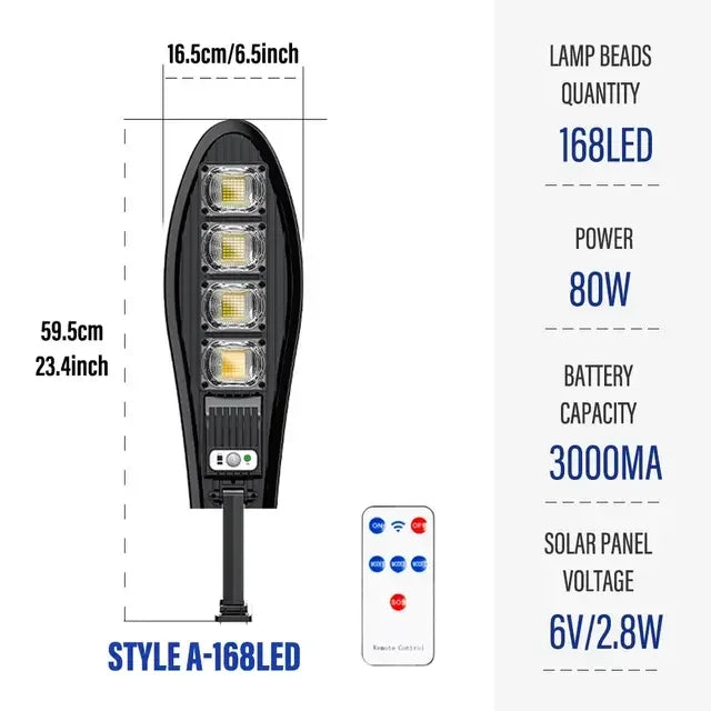 Outdoor LED Solar Lights Garden Street Light With Motion Sensor and Remote Control Waterproof Wall Light for Garage Floodlight Oasis Select W779B