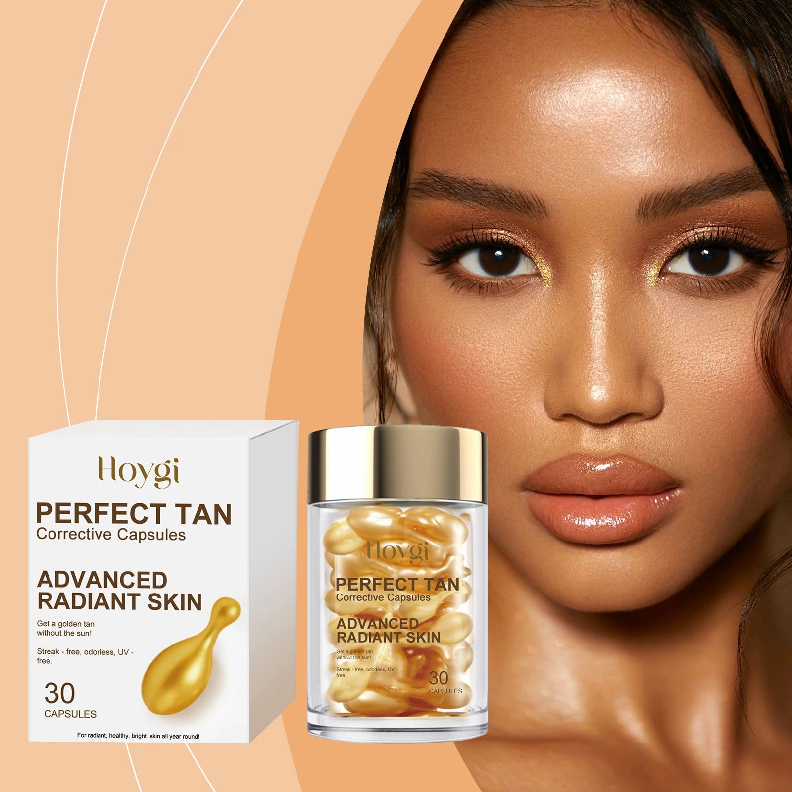 Hoygi Self-Tanning Serum Capsules – Sunless Tan 30 Pack