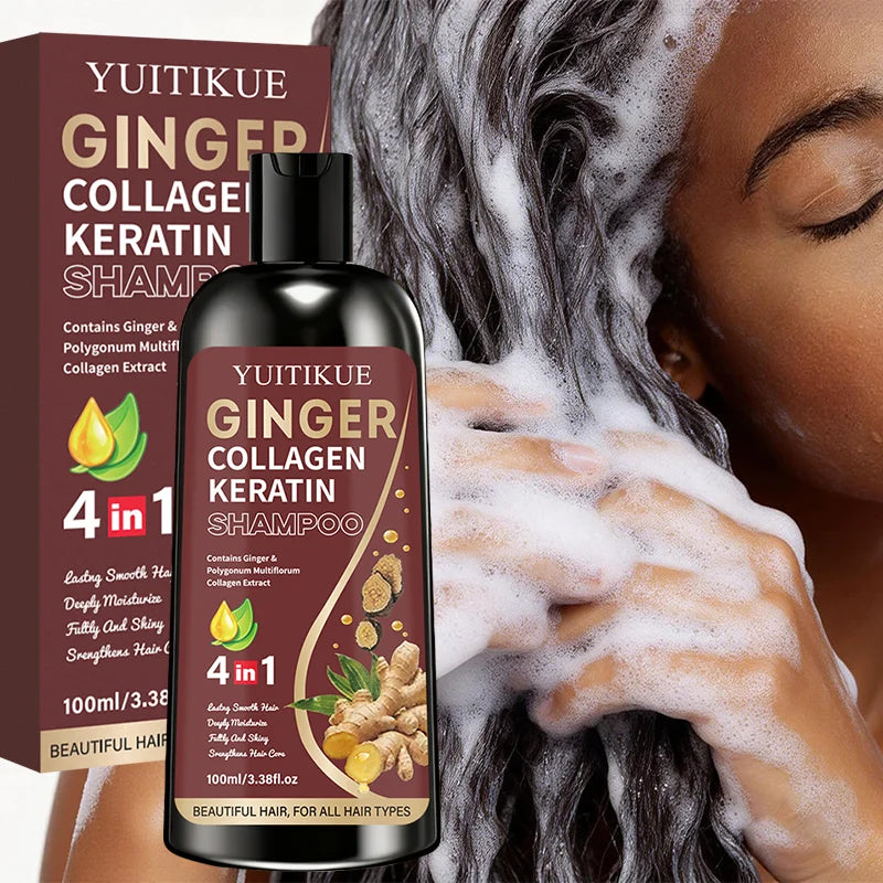 YUITIKUE Ginger Collagen Shampoo – Smooth & Glossy Hair 100ml