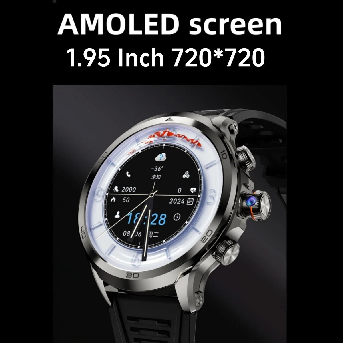 GOLDENSPIKE H19 4G Android Smartwatch 1.95" AMOLED GPS 8GB+128GB