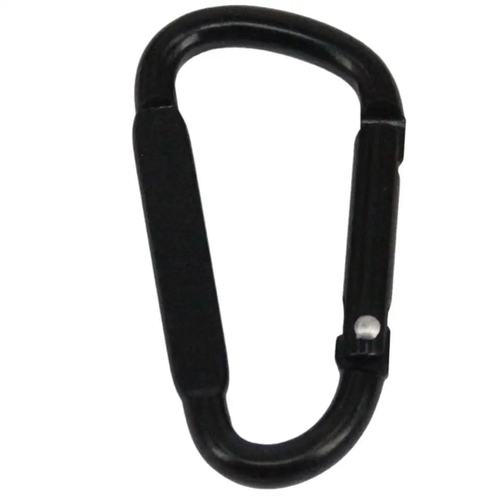 D Ring Clip Aluminum Alloy D Ring Spring Snap D Clip Metal Carabiner Travel Carabiner Backpack Carabiner Camping Accessories Oasis Select black