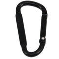 D Ring Clip Aluminum Alloy D Ring Spring Snap D Clip Metal Carabiner Travel Carabiner Backpack Carabiner Camping Accessories Oasis Select black