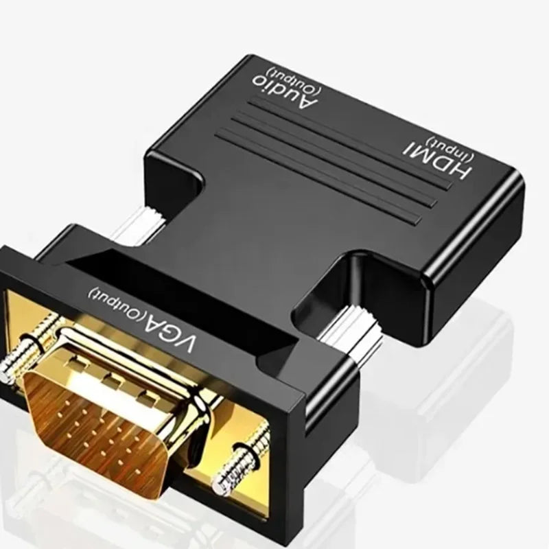 HDMI-compatible Female To VGA Male Converter VGA to HDMI Female Adapter For PC Laptop to HDTV Projector Video Audio Converter Oasis Select