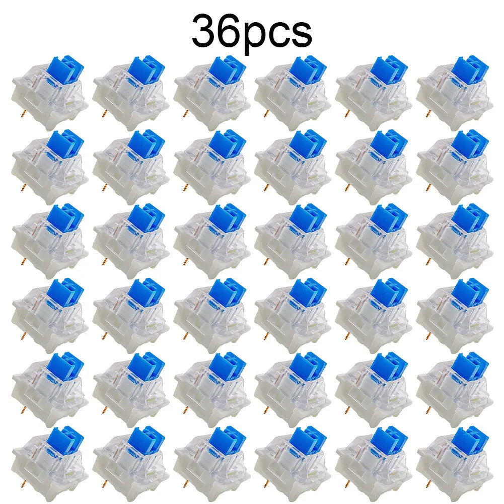 36Pcs Keyboard Switch Keyboard Clicker Key 3 Pin Tactile Switch For MX FOR Outemu RGB FOR Redragon FOR E-Yooso Replacement Oasis Select Blue