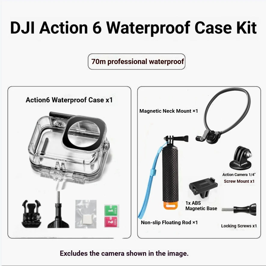 70M Waterproof Housing Case for DJI OSMO Action 6 – Dive Shell