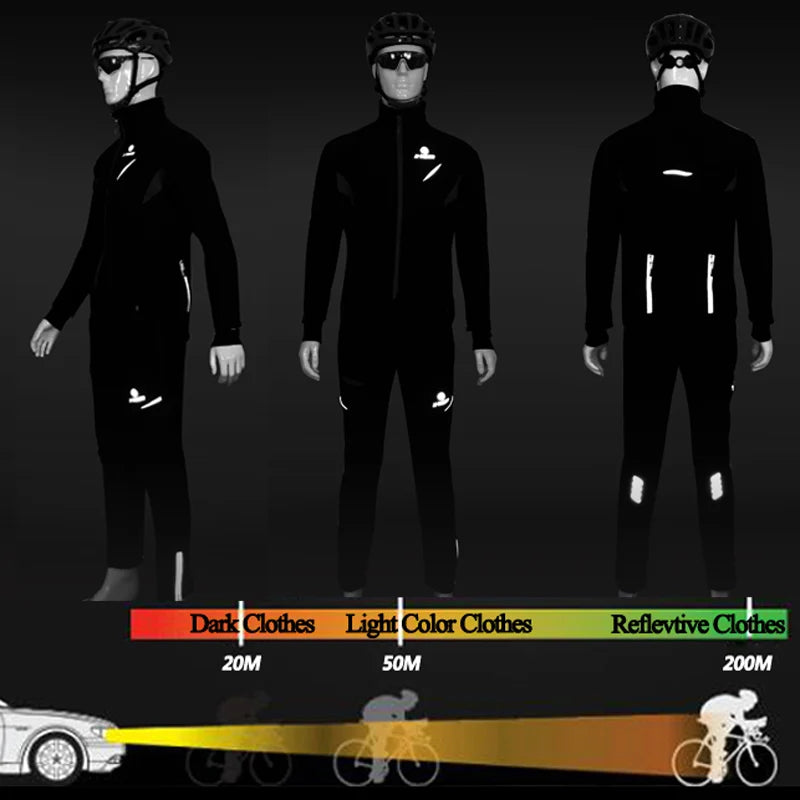 X-TIGER Cycling Jersey Winter Thermal Fleece Men's Bicycles Clothing Windproof Bicycle Reflective Biking Jacket Sportswear Oasis Select
