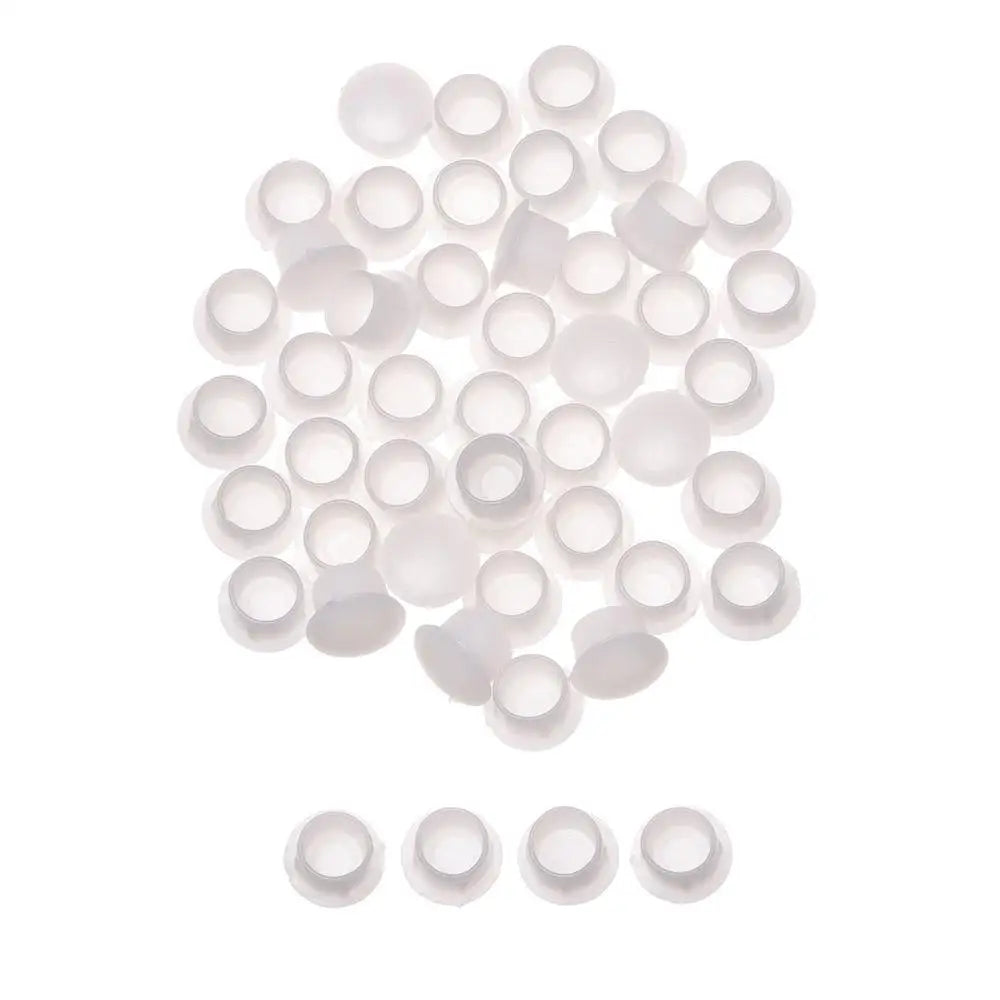 50Pcs Practical Exterior Hole Ornament Hardware Screw Decor Furniture Hole Covers Protective Cap Dust Plug Stopper Oasis Select 8mm-white