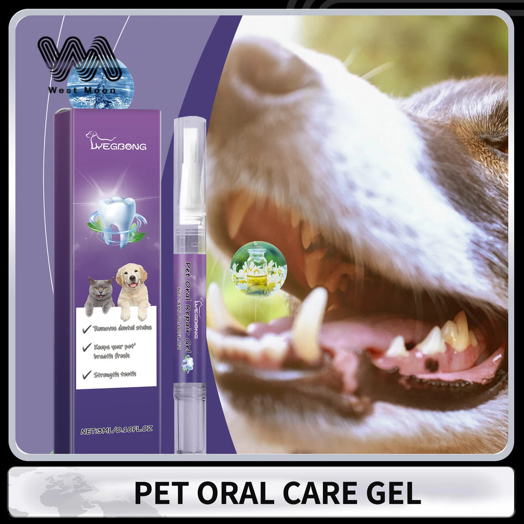 Pet Oral Repair Gel Remove Dental Stains Keep Pet Breath Fresh Reduce Tooth Yellowing Reduce Odor Portable Pet Oral Cleaner 3ml Oasis Select Default Title