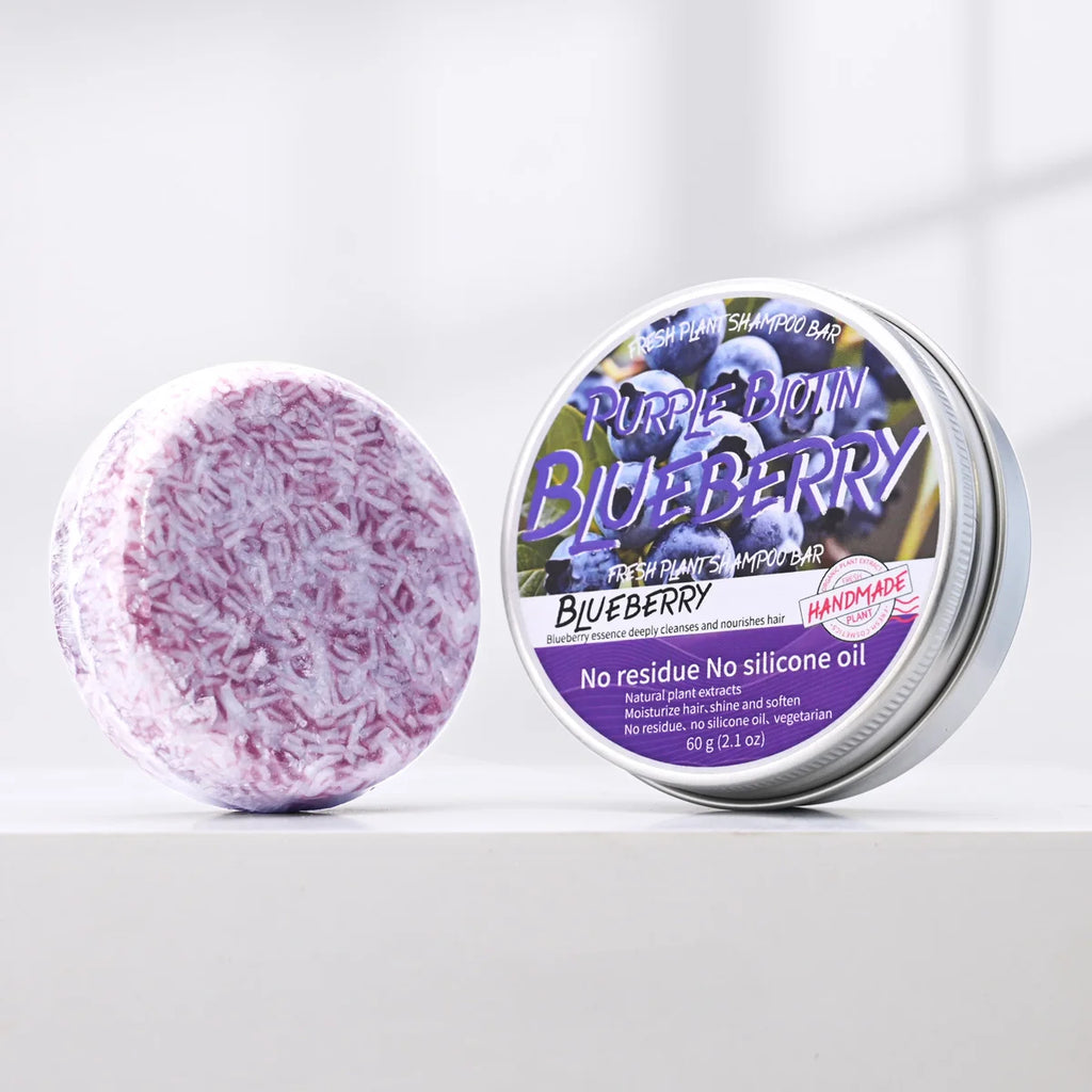 Blueberry Herbal Solid Shampoo Bar – Organic Handmade 60g