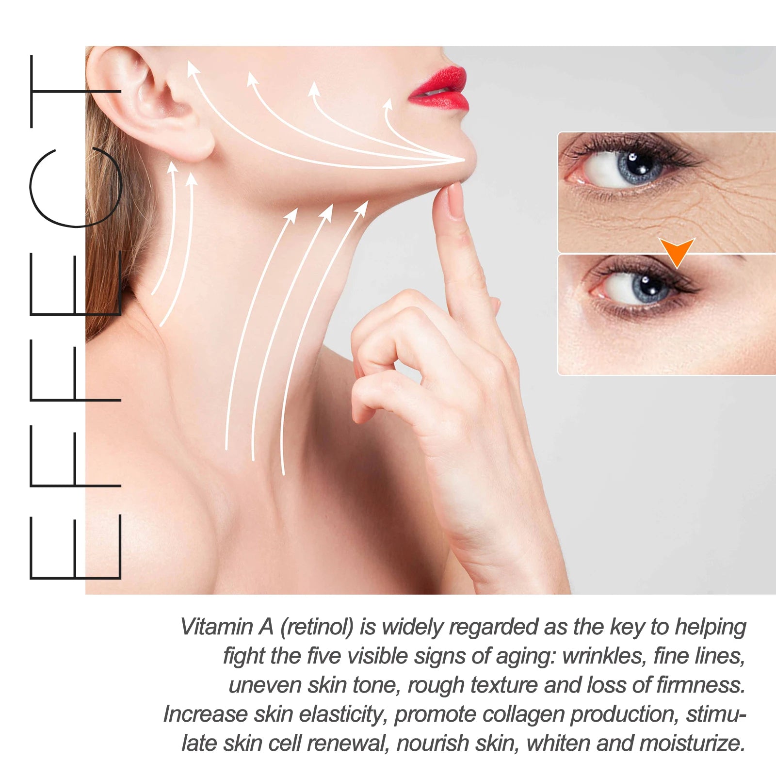 OUHOE Retinol Moisturizing Cream Anti-Wrinkle Fade Fine Lines Dark Circles Pore Tightening Moisturizing Anti-Aging Cream Oasis Select