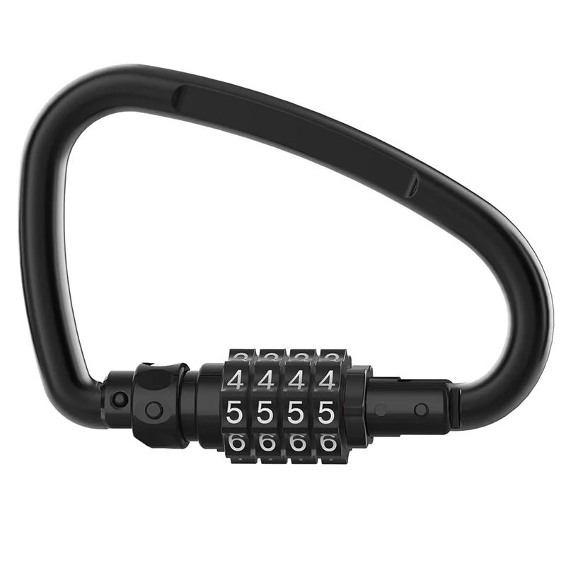 , 4-Digit Heavy Duty Carabiner Clips, D-Shaped Code Lock for Looped Bike Security Cable Lock Oasis Select AS SHOWN