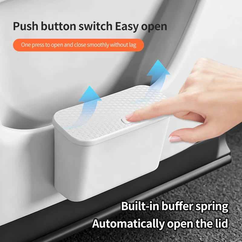 Hanging Car Trash Can with Lid – Waterproof Wet & Dry Organizer