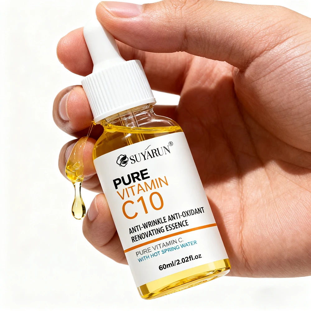 SUYARUN 10% Vitamin C Serum for Face - Brightening Anti-Aging Treatment, Dark Spot Corrector with Hyaluronic Acid & Vitamin E. Oasis Select