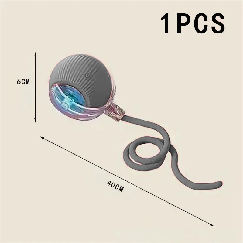 Pet Automatic Rolling Ball Interactive Ball Cat Toy Electric Cat Dog Training Imitation Mouse Rechargeable Product Oasis Select Gray-1pcs CN