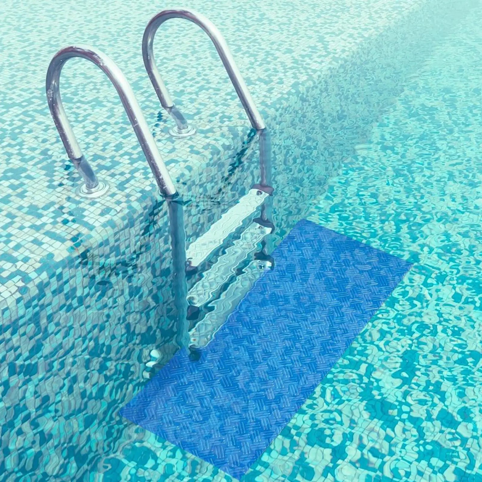 Pool Ladder Mat Non-Slip Kitchen Mat Pool Stair Protective Pad for Summer Hotel Resort Play Area Camping Backyard Garden Yard Oasis Select