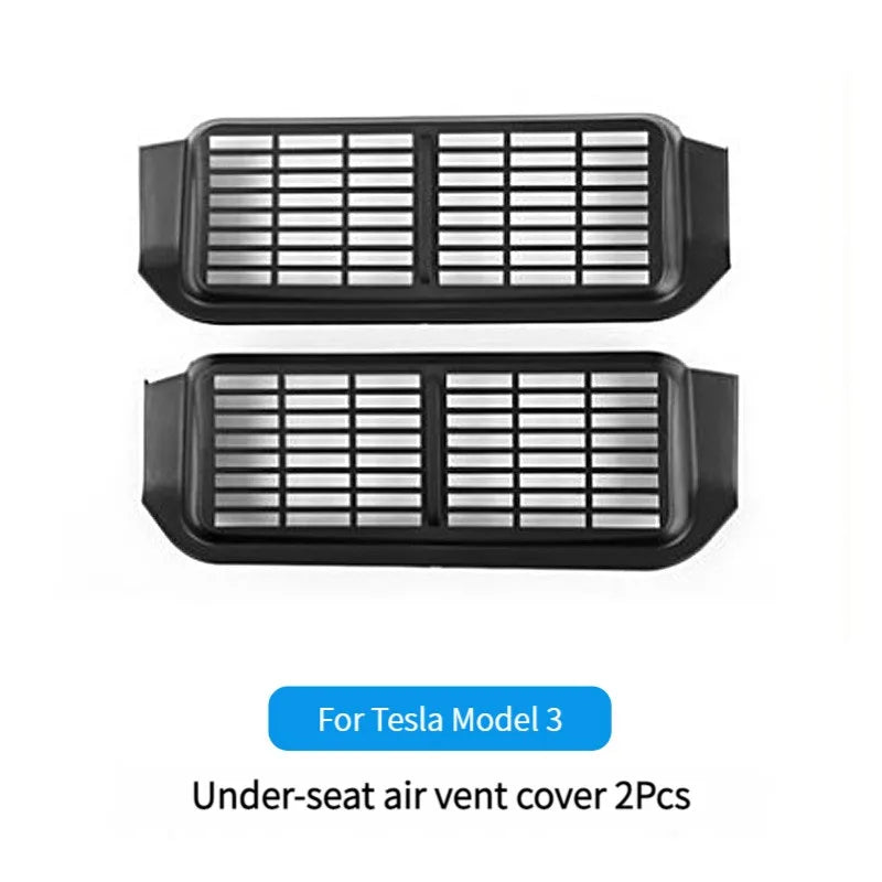 For Tesla Model 3 Model Y 2023 Car Under-seat Air Vent Protection Cover Anti-dirty Pad Auto Interior Modification Accessories Oasis Select 2PCS Model 3