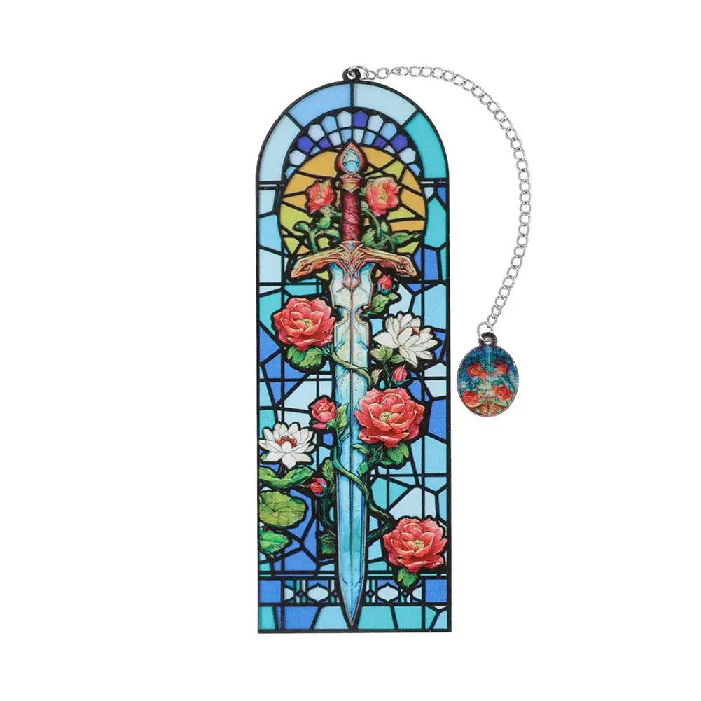 Vintage Stained Glass Dragon Bookmark Fourth Wing Fantasy Stationery Book Lover Gifts Reading Book Accessories Oasis Select D