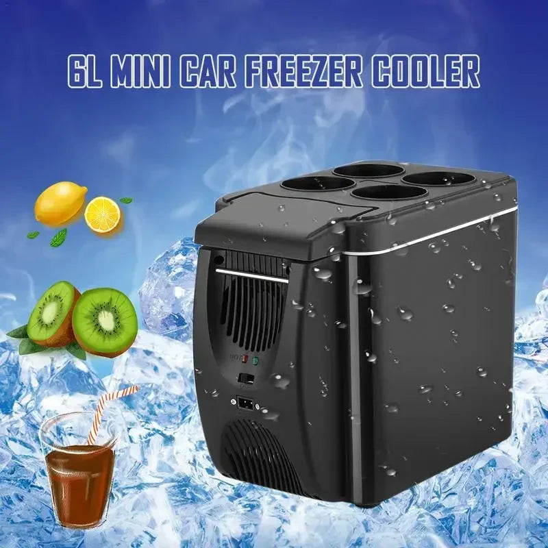 Electric Car Refrigerator 6L 12V Mini Freezer Car Freezer Cooler and Warmer Electric Fridge Portable Icebox Travel Refrigerator Oasis Select
