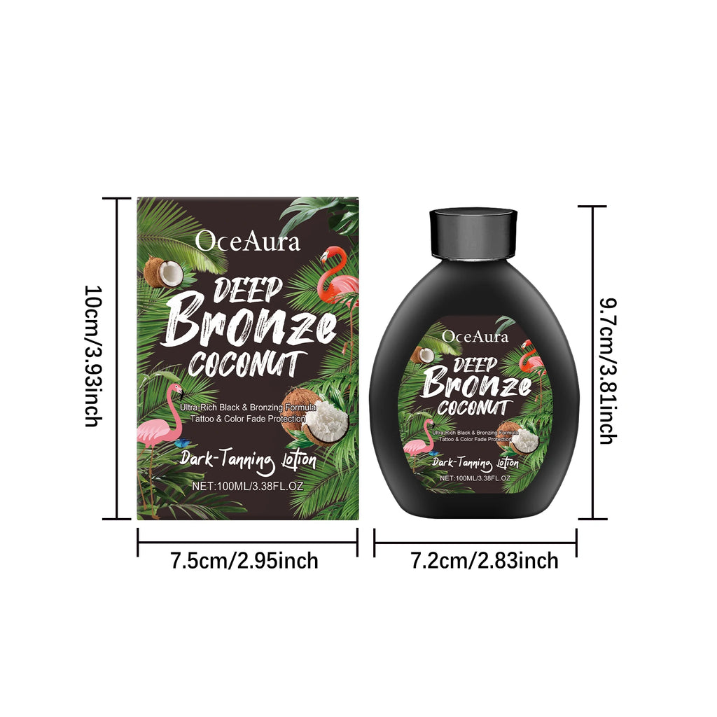 Coconut Oil Dark Tanning Lotion Moisturizing Accelerator for Deep Bronze Glow Tanning Cream for Tanning Bed & Outdoor Use Oasis Select