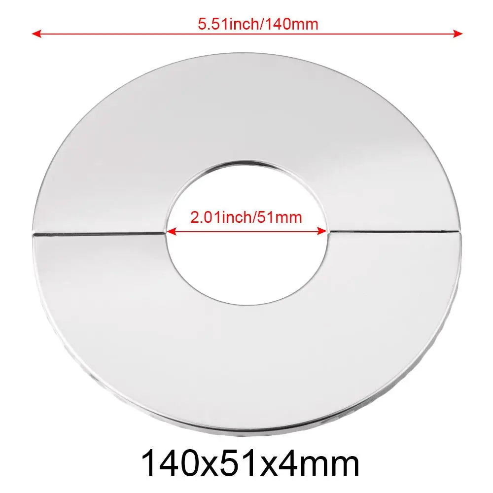 1PC Self-Adhesive Stainless Steel Faucet Decorative Cover Shower Chrome Finish Water Pipe Wall Covers Bathroom Accessories Oasis Select 140x51x4mm