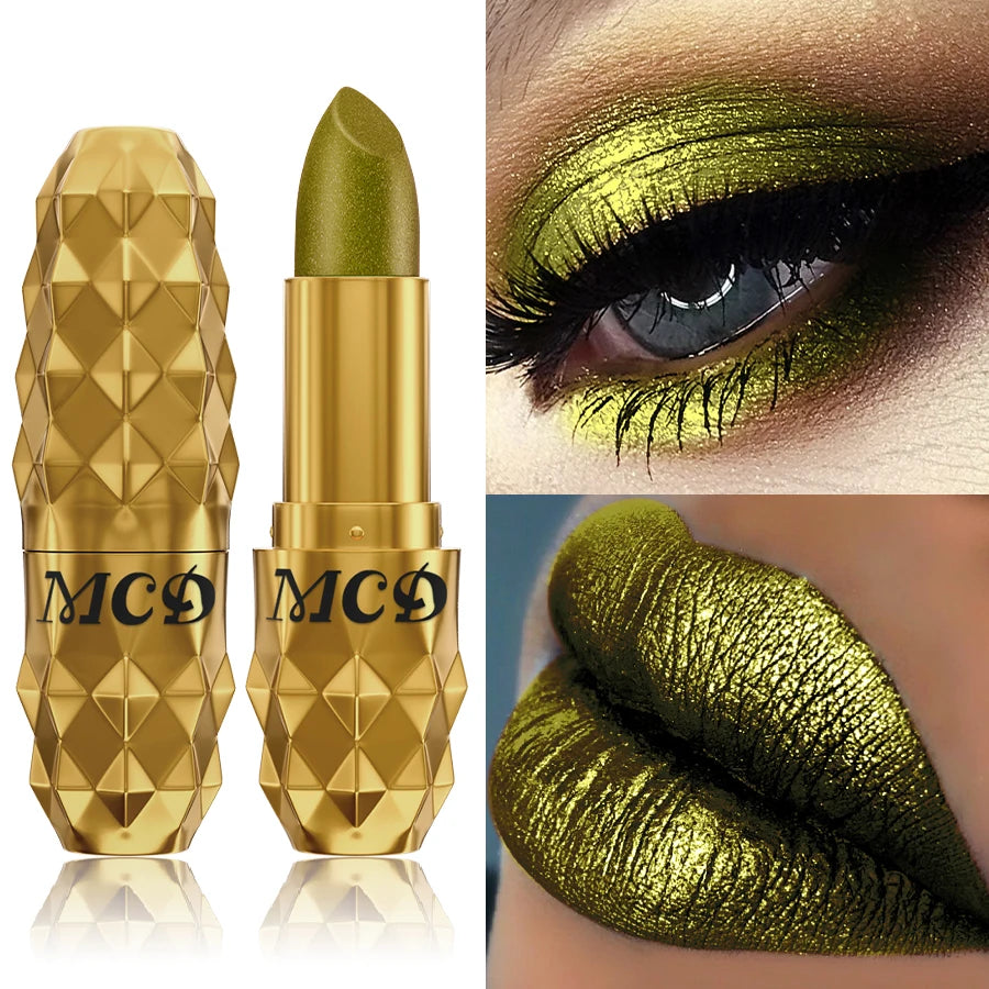MCD Smoky Green Glitter Lip & Eye Tint Pen – Waterproof Shimmer