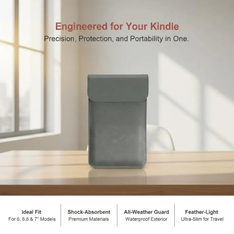 Matte Frosted Carrying Sleeve With Magnetic Closure Soft Lining For Travel Commute Daily Reading Oasis Select