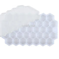 Ice Molds Silicone Honeycomb Hexagonal Template Popsicle Cube Mold Reusable BPA Free DIY Popsicle Mold Ice Cube Trays Oasis Select white 2PCS-74Cube